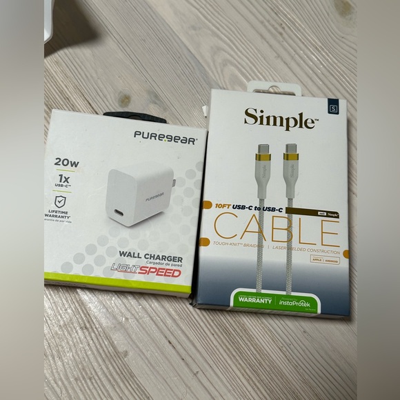 iPad USB C to USB C 10ft Cable and Wall Charger - Picture 1 of 6